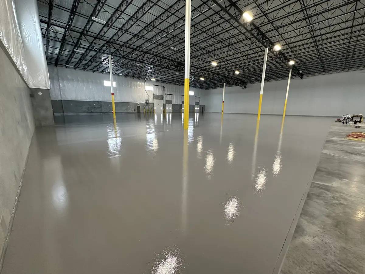 Industrial engineering interior with a durable commercial floor