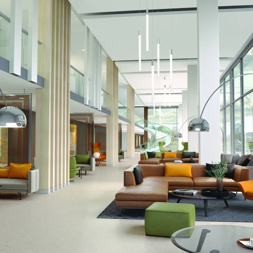 Modern commercial lobby interior